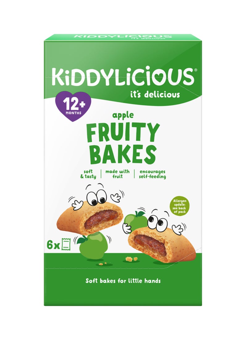 Kiddylicious Delicious Apple Fruity Baked Snack For Kids 6 x 22g - Image 1